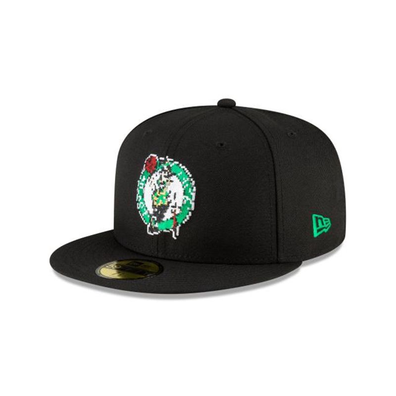 NBA Boston Celtics Pixel 59Fifty Fitted (SPP6088) - Black New Era Caps